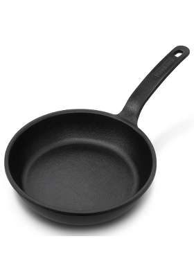 Hawkins Cast Iron Frying Pan with Glass Lid | 24 cm | 9.4 Inch | Induction Compatible | Pre-Seasoned | Non-Stick
