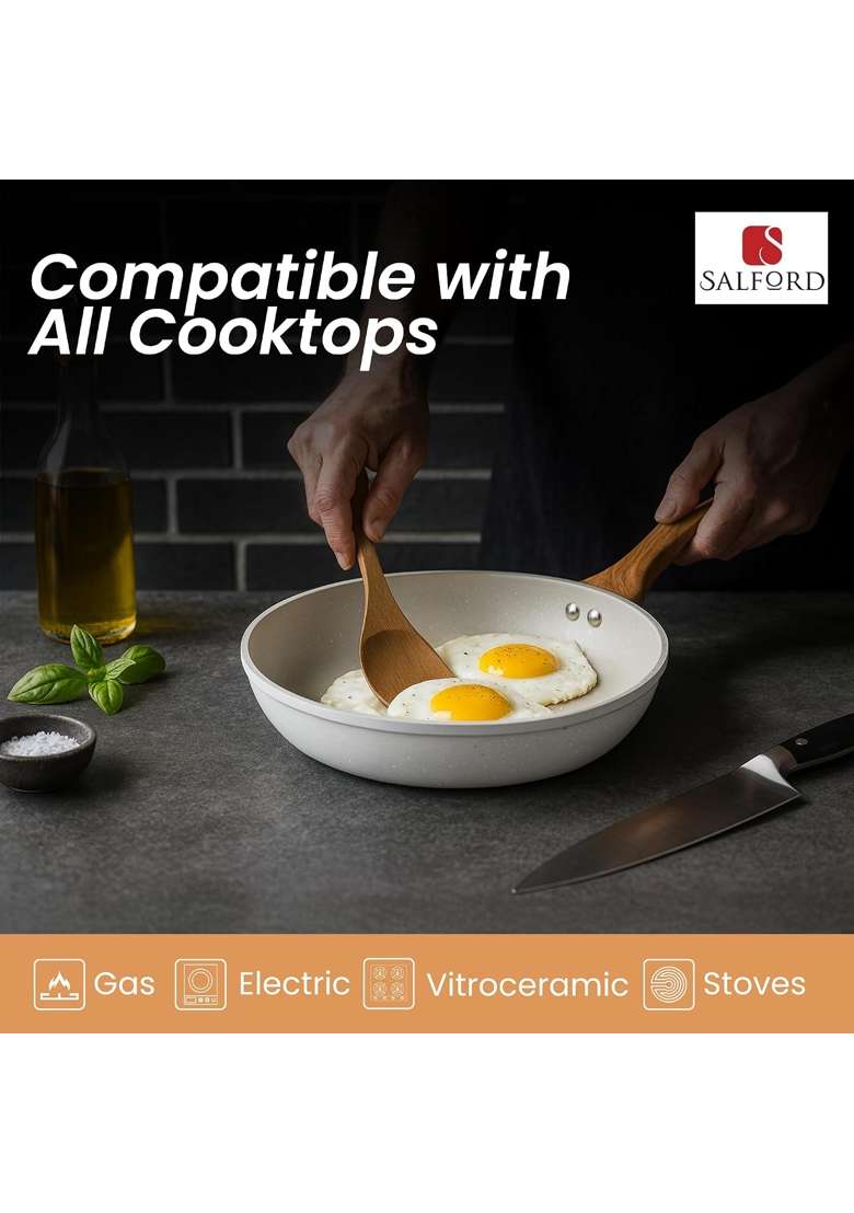 SALFORD Forged Non-Stick Frypan | 1.2 L | 1.3 Qt | 20 cm | 7.9 Inch | Induction Compatible | PFOA Free | Non-Toxic - Indya