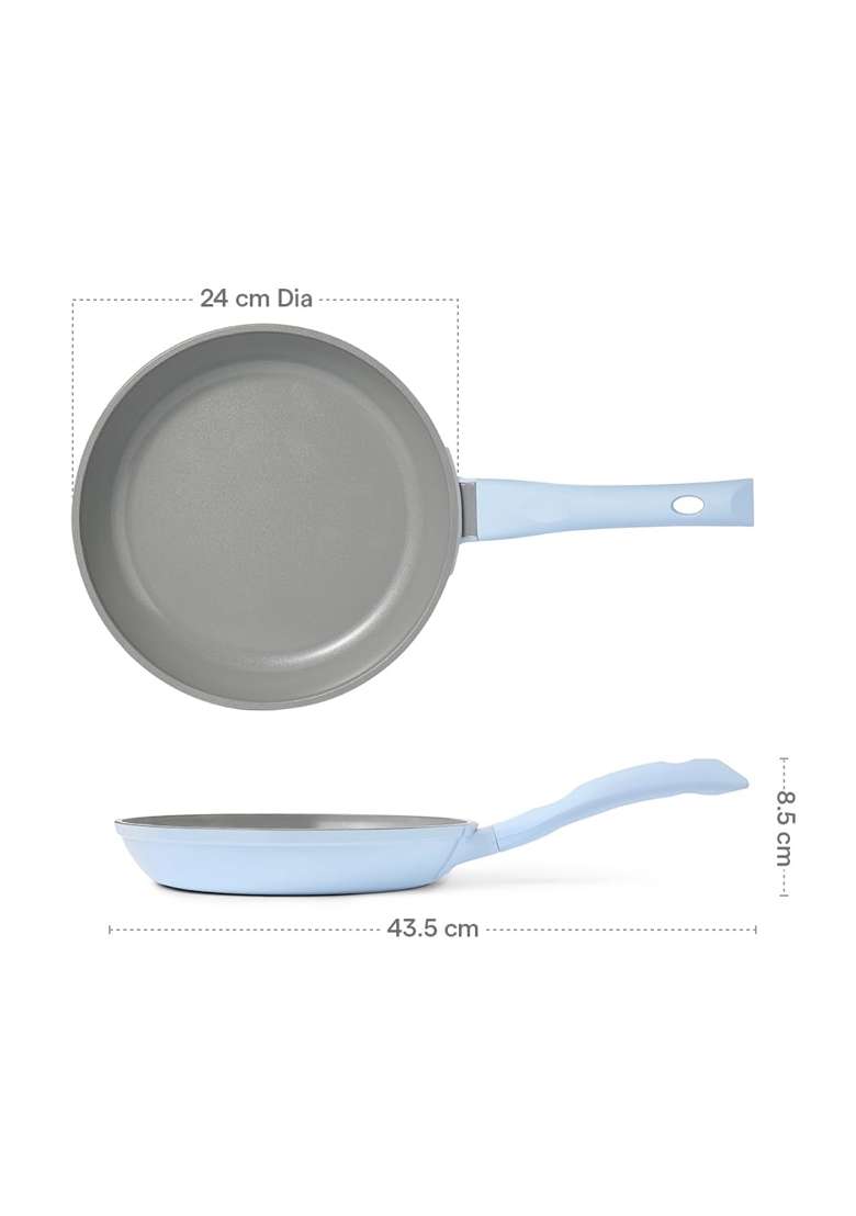 Borosil | 1.5 L | 1.6 Qt | 24 cm | 9.4 Inch | Induction Compatible | Dishwasher Safe | PFOA Free - Indya
