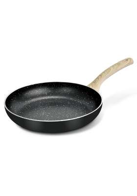 BERGNER Bellini Plus Aura Black Non-Stick Omelette Pan Frypan | 1.4 L | 1.5 Qt | 20 cm | 7.9 Inch | Induction Compatible | PFOA Free