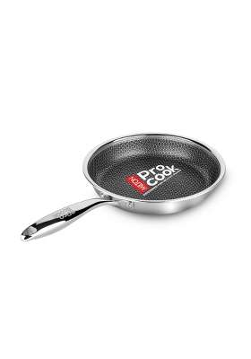 MILTON Pro cook Induction Cookware and Gas Stove Friendly Triply Hexa Tech Mini Fry Pan | 14 cm | 5.5 Inch | Non-Stick