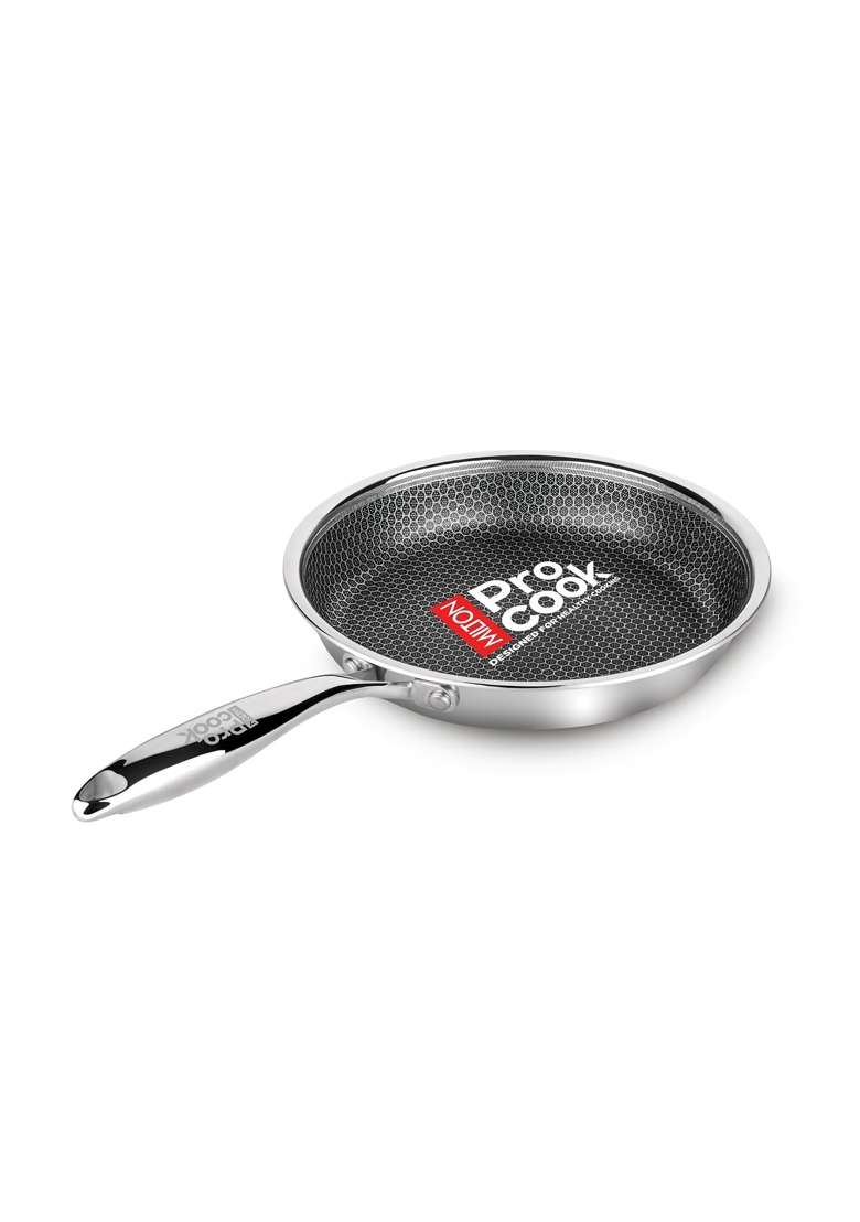 MILTON Pro cook Induction Cookware and Gas Stove Friendly Triply Hexa Tech Mini Fry Pan | 14 cm | 5.5 Inch | Non-Stick - Indya
