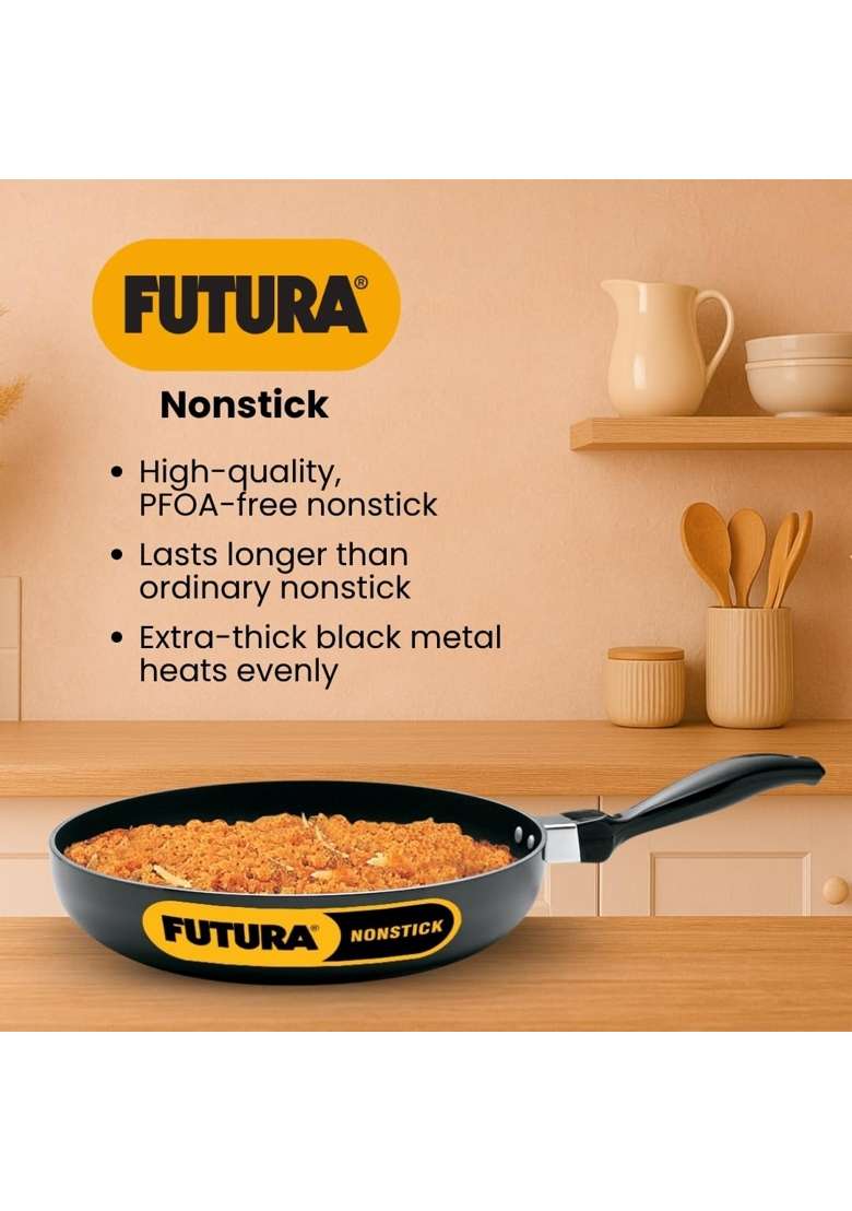 Hawkins Futura Nonstick All-Purpose Pan with Stainless Steel Lid | 2.5 L | 2.6 Qt | 22 cm | 8.7 Inch - Indya