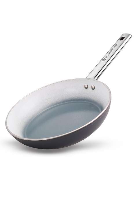 Wonderchef Eco-Glide Fry Pan Chemical-Free Ceramic Coating | 1.2 L | 1.3 Qt | 20 cm | 7.9 Inch | Induction Compatible | Non-Toxic