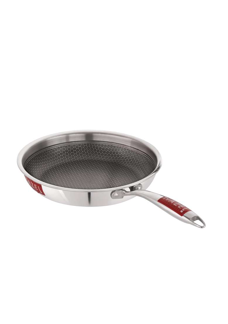 HAZEL Nonstick Fry Pan with Honeycomb Coating | 1.5 L | 1.6 Qt | 24 cm | 9.4 Inch | Induction Compatible | Tri-Ply - Indya