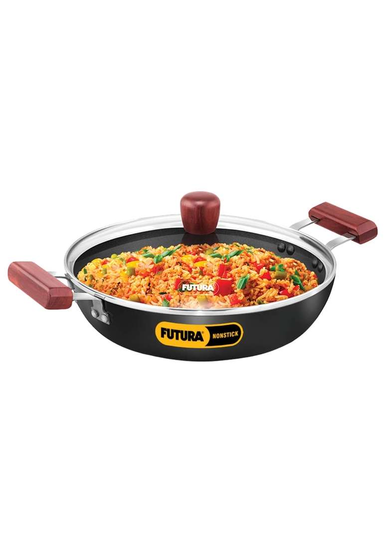 Hawkins Futura Cook N Serve Frying Pan | 3 L | 3.2 Qt | Non-Stick | With Lid - Indya
