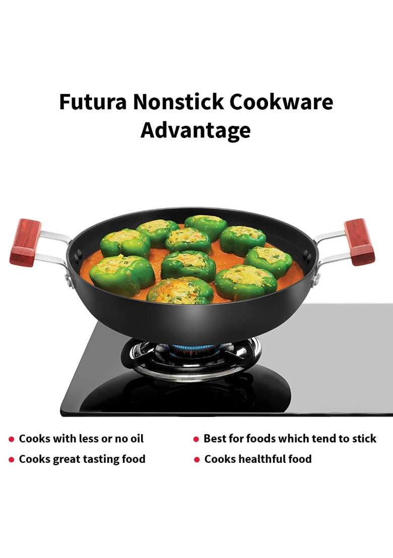 Hawkins Futura Cook N Serve Frying Pan | 3 L | 3.2 Qt | Non-Stick | With Lid - Indya