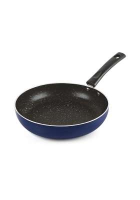 CELLO Regal Non Stick Blue Fry Pan with Spatter | 22 cm | 8.7 Inch | Induction Compatible