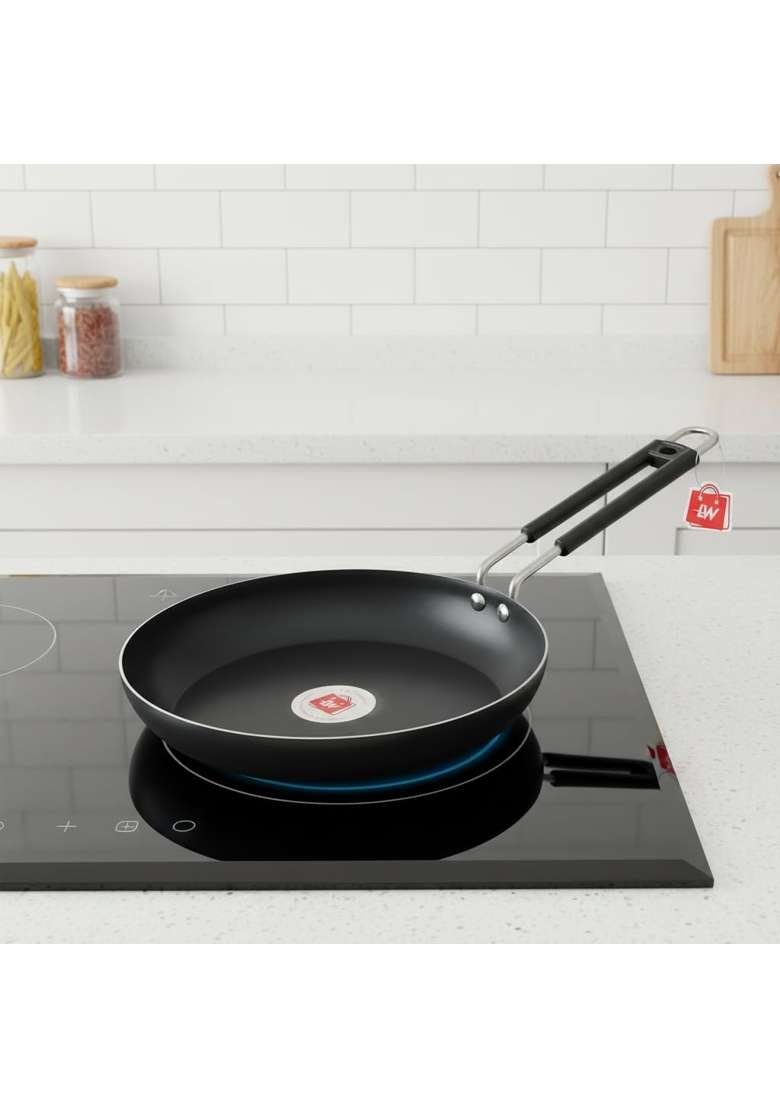 LAZYwindow Iron Frying Pan | 1 L | 1.1 Qt | 20 cm | 7.9 Inch | Induction Compatible - Indya