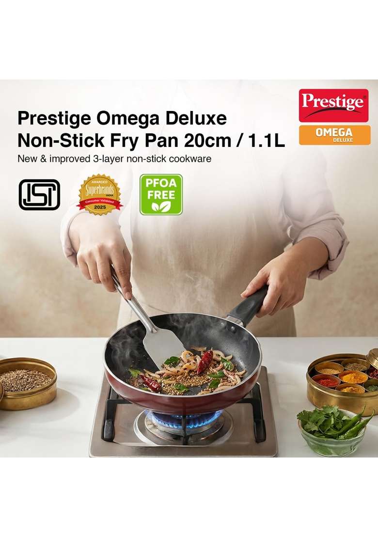 Prestige Omega Deluxe Fry Pan - Indya