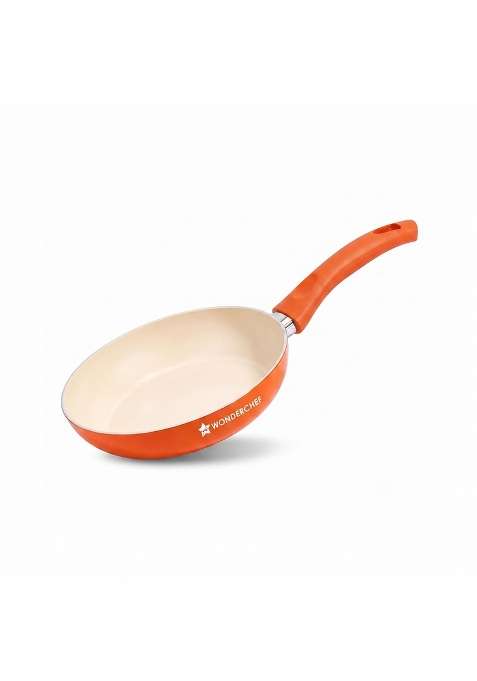 Wonderchef Natura Ceramic Fry Pan for Cooking | 1.2 L | 1.3 Qt | 20 cm | 7.9 Inch | Induction Compatible | PFOA Free | Non-Toxic