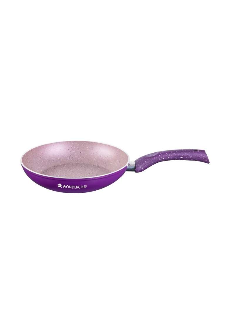 Wonderchef Granite Non-Stick Fry Pan for Kitchen | 1.8 L | 1.9 Qt | 24 cm | 9.4 Inch | Induction Compatible | PFOA Free | Non-Toxic - Indya