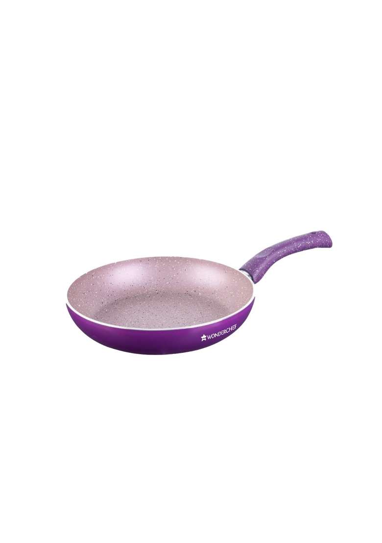 Wonderchef Granite Non-Stick Fry Pan for Kitchen | 1.8 L | 1.9 Qt | 24 cm | 9.4 Inch | Induction Compatible | PFOA Free | Non-Toxic - Indya