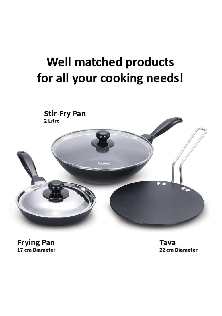 Hawkins Futura Nonstick Kitchen Gift Set | 2 L | 2.1 Qt | 17 cm | 6.7 Inch | With Lid - Indya