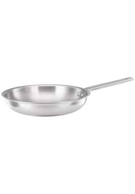 Solimo Amazon Brand Solimo Triply Stainless Steel Frypan | 24 cm | 9.4 Inch | Induction Compatible | Heavy Bottom | Non-Toxic