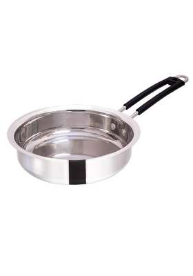 KC Stainless Steel Frying Pan | 1.2 L | 1.3 Qt | 19 cm | 7.5 Inch | Induction Compatible