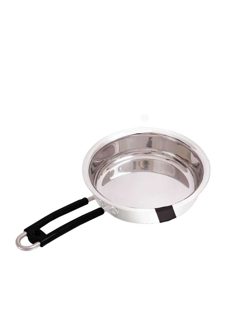 KC Stainless Steel Frying Pan | 1.2 L | 1.3 Qt | 19 cm | 7.5 Inch | Induction Compatible - Indya