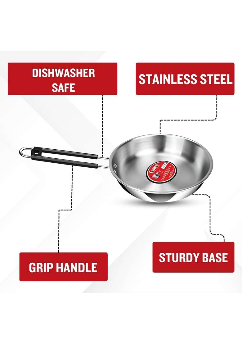 Camro Triply Artisian Mini Fry Pan | 500 ml | 16.9 fl oz | Induction Compatible - Indya