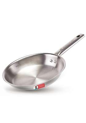 Wonderchef Stella Triply Stainless Steel Fry Pan | 1 L | 1.1 Qt | 20 cm | 7.9 Inch | Induction Compatible | Non-Toxic