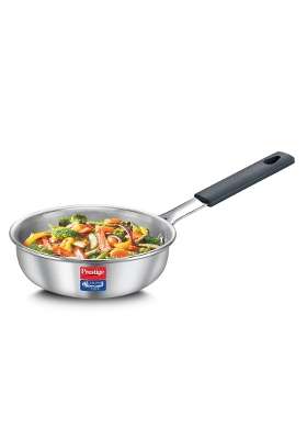 Prestige Tri-Ply Stainless Steel Cute Fry Pan | 400 ml | 13.5 fl oz | 12 cm | 4.7 Inch | Induction Compatible