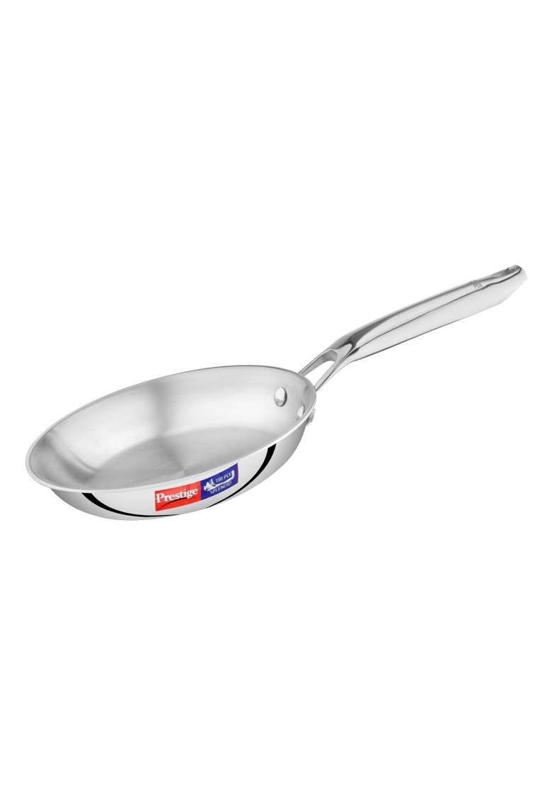 Prestige Tri-Ply Stainless Steel Splendid Fry Pan | 1 L | 1.1 Qt | 20 cm | 7.9 Inch | Induction Compatible - Indya