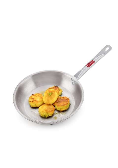 HAZEL Triply Stainless Steel Induction Bottom Fry Pan | 2 L | 2.1 Qt | 28 cm | 11 Inch