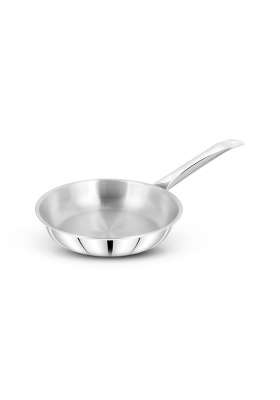 Pigeon Tristeel Triply Stainless Steel Frypan with Lid | 2000 ml | 67.6 fl oz | 24 cm | 9.4 Inch | Induction Compatible | Heavy Bottom