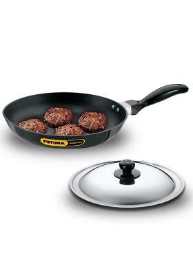 Hawkins Futura Frying Pan | 24 cm | 9.4 Inch | Non-Stick | With Lid