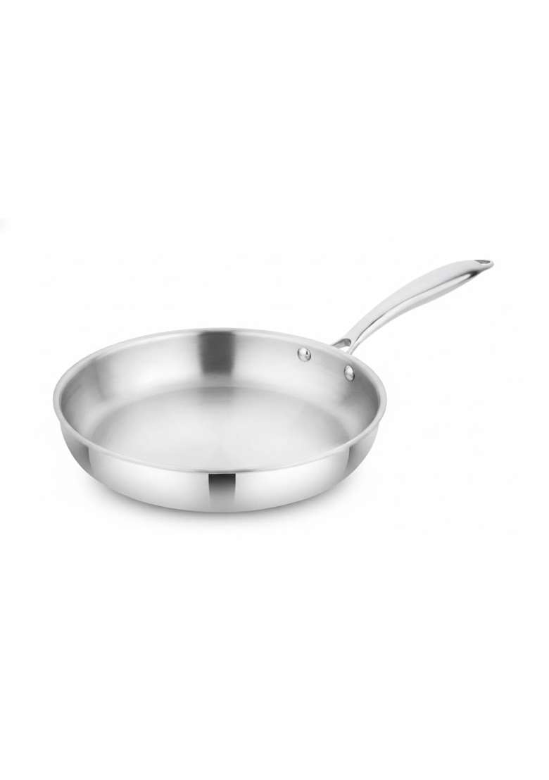 JSI Stainless Steel Triply Fry Pan for Kitchen | 1 L | 1.1 Qt | 20 cm | 7.9 Inch | Induction Compatible - Indya