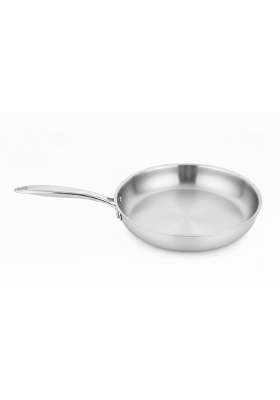 JSI Premium Stainless Steel Triply Fry Pan for Cooking | 1 L | 1.1 Qt | 20 cm | 7.9 Inch | Induction Compatible | Dishwasher Safe | Non-Toxic