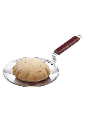 Hawkins Tava Flat Griddle Triply Stainless Steel Tawa with Stainless Steel Handle | 24 cm | 9.4 Inch | Induction Compatible