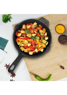 SOLARA Premium Cast Iron Frying Pan with Handle | 10 Inch