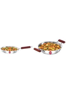 Hawkins - Ssf26 Tri-Ply Stainless Steel Frying Pan Tri-Ply Stainless Steel Deep-Fry Pan | 2.5 L | 2.6 Qt | 26 cm | 10.2 Inch