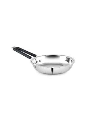 ZENSIL Triply Stainless Steel Fry Pan | 1.8 L | 1.9 Qt | 26 cm | 10.2 Inch | Heavy Bottom | Non-Toxic