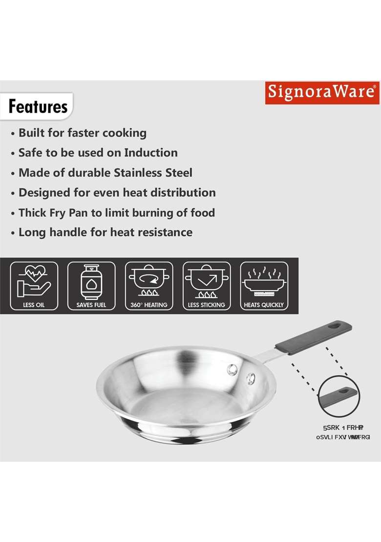 SIGNORA WARE SignoraWare Artista Tri-Ply Stainless Steel Mini Frypan | 500 ml | 16.9 fl oz | 12.5 cm | 4.9 Inch - Indya