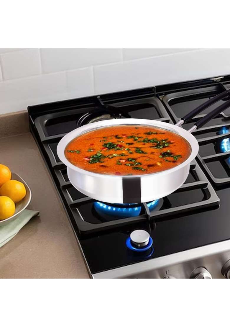 Bartan Star Havey Tri-Ply Stainless Steel Mini Fry Pan | 350 ml | 11.8 fl oz - Indya