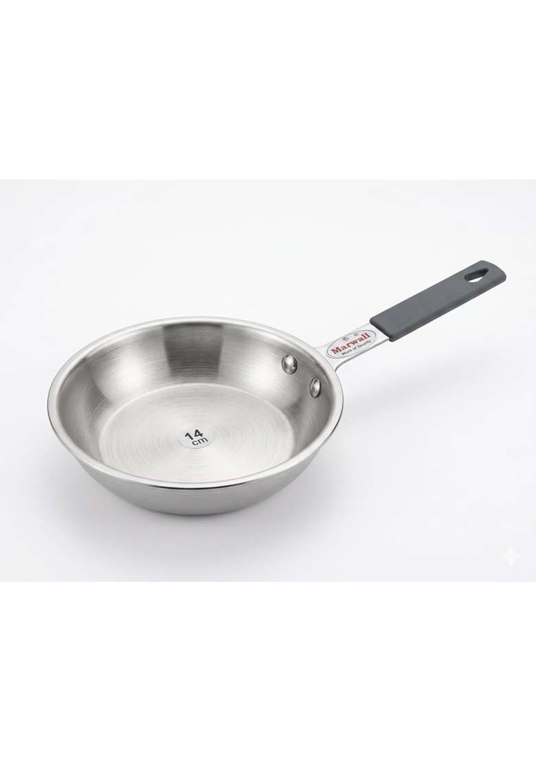 MARWALL Triply Stainless Steel Mini Baby Small Size | 350 ml | 11.8 fl oz | Induction Compatible - Indya