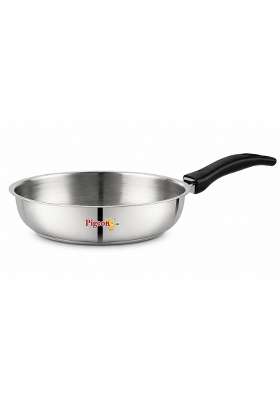 Pigeon -Triply Stainless Steel Frypan | 22 cm | 8.7 Inch | Induction Compatible | Heavy Bottom