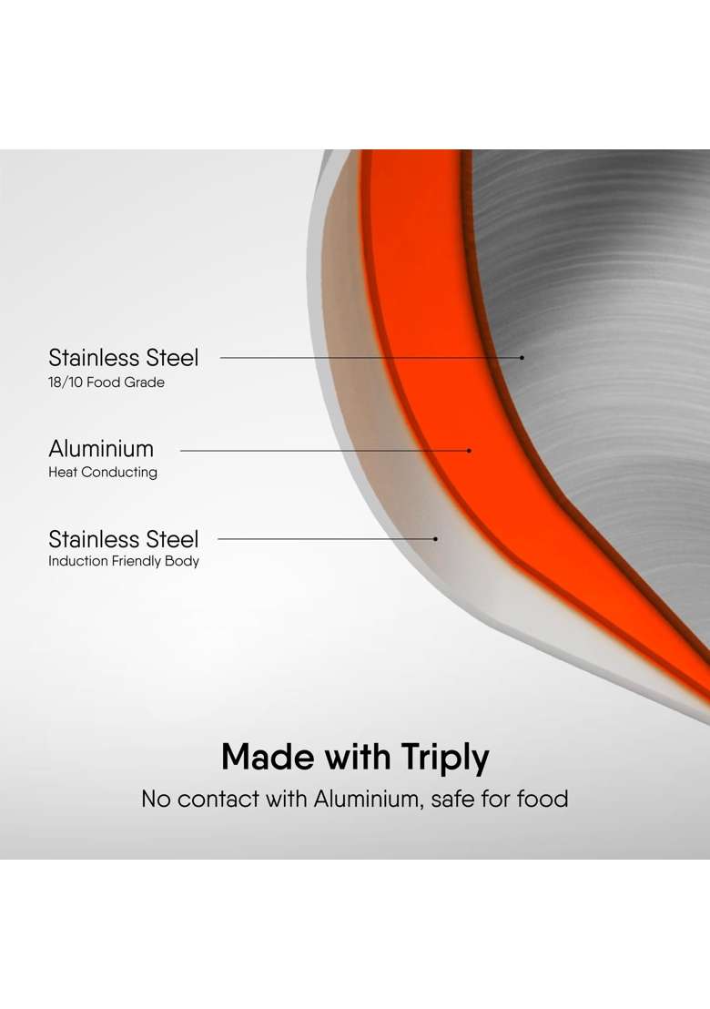stahl Artisan Triply | 300 ml | 10.1 fl oz | 10 cm | 3.9 Inch | Induction Compatible - Indya