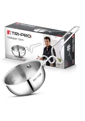 BERGNER TriPro TriPly Stainless Steel Tadka Pan | 500 ml | 16.9 fl oz | 12 cm | 4.7 Inch | Induction Compatible