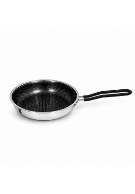 IndiChef Triply Stainless Steel Fry Pan | 1 L | 1.1 Qt | Induction Compatible