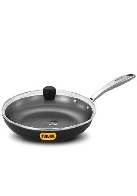 Hawkins Futura Slim Cast Iron Frying Pan | 26 cm | 10.2 Inch | Induction Compatible | With Lid