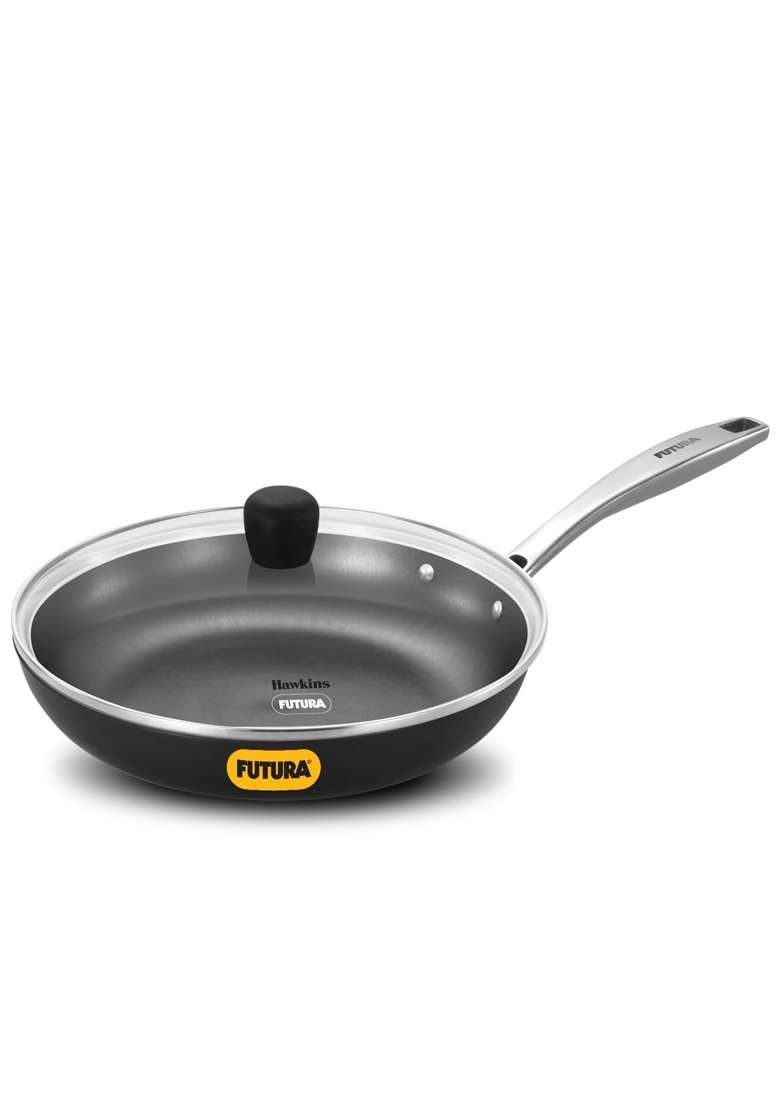Hawkins Futura Slim Cast Iron Frying Pan | 26 cm | 10.2 Inch | Induction Compatible | With Lid - Indya