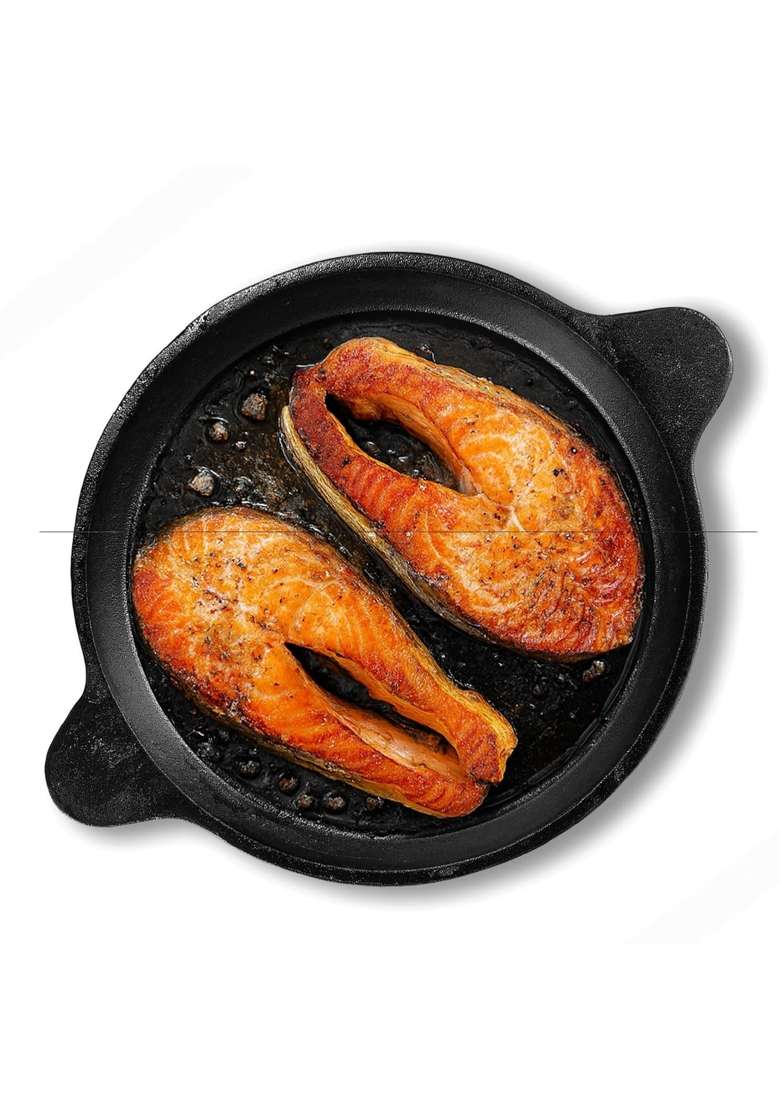 Lifelong Cast Iron Frying Pan for Cooking with Handle | Induction Compatible | Non-Toxic | Pre-Seasoned | Non-Stick - Indya