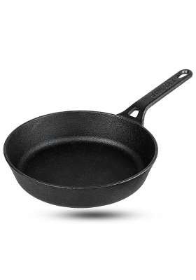 Vinod Legacy Pre-Seasoned Cast Iron Skillet Frypan | 1.5 L | 1.6 Qt | 22 cm | 8.7 Inch | Non-Toxic | Non-Stick