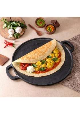 Lifelong Pre-Seasoned Dosa Pan | 26 cm | 10.2 Inch | Induction Compatible | Non-Toxic | Non-Stick