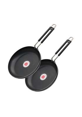 LAZYwindow Iron Fry Pan Induction Compatible | 20 cm | 7.9 Inch | Pack of 2