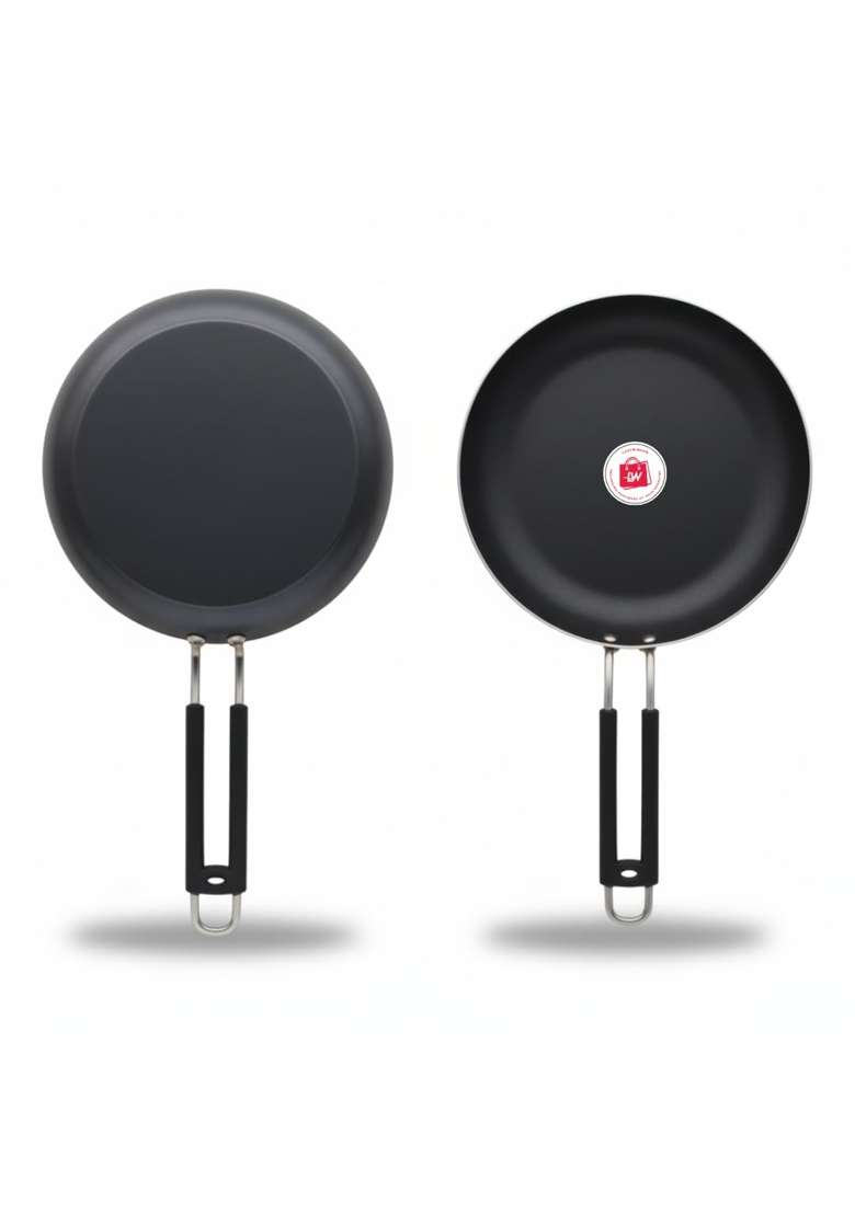 LAZYwindow Iron Fry Pan Induction Compatible | 20 cm | 7.9 Inch | Pack of 2 - Indya