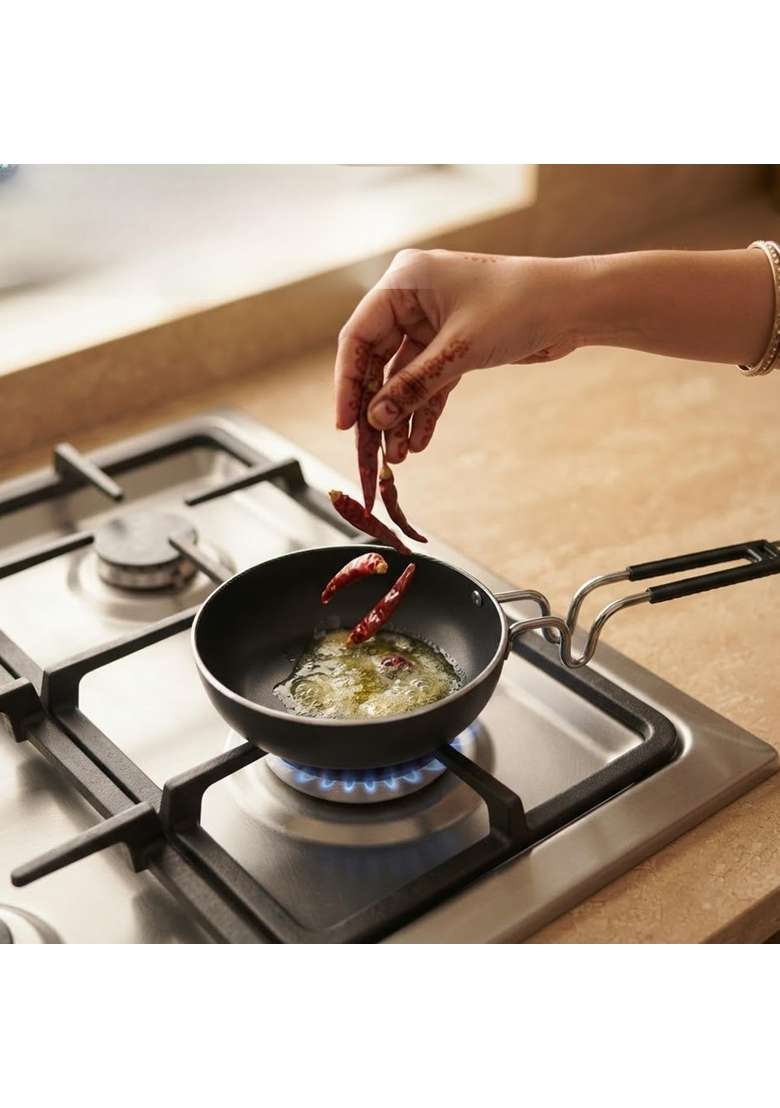 DOZY Iron Tadka Pan | 2-Piece Set | Pre-Seasoned - Indya