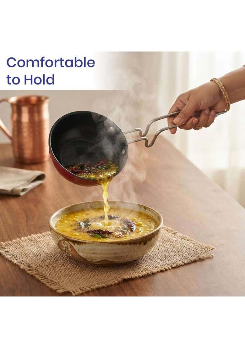 DOZY Iron Tadka Pan for Gas Stove | Pack of 2 - Indya